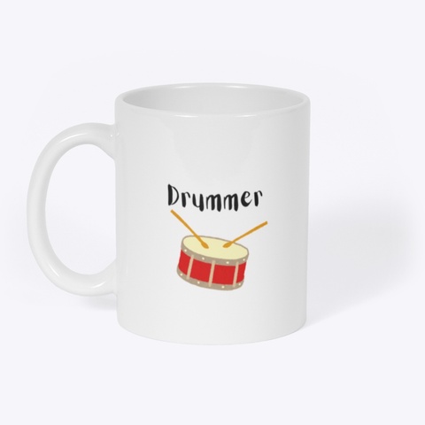 Drummer Mug White Camiseta Front