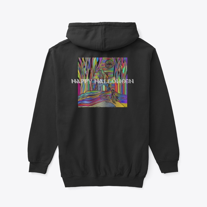 Haunted house Unisex Zip Hoodie