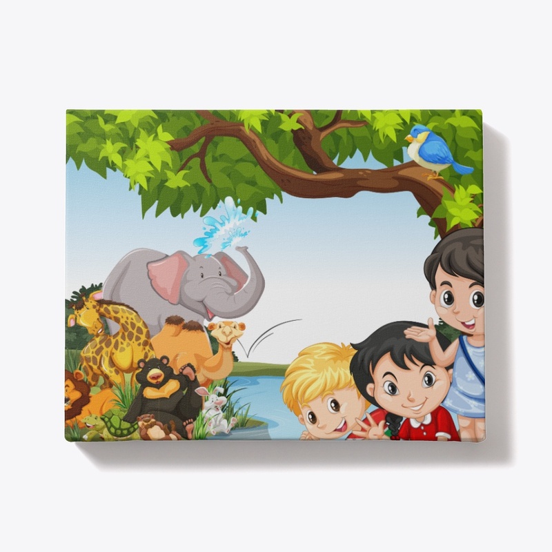 Wildlife Graphic White Pillow Cover-Tee