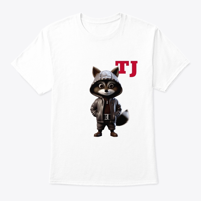 TJ leather hoodie racoon
