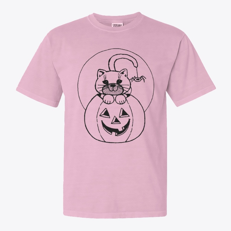 "Halloween Cat & Pumpkin Coloring Fun"
