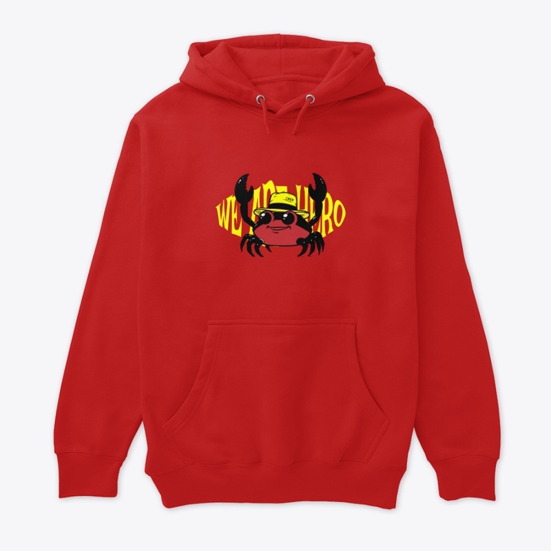 crab with hat and text art