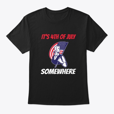 4 July Ut16l Black T-Shirt Front