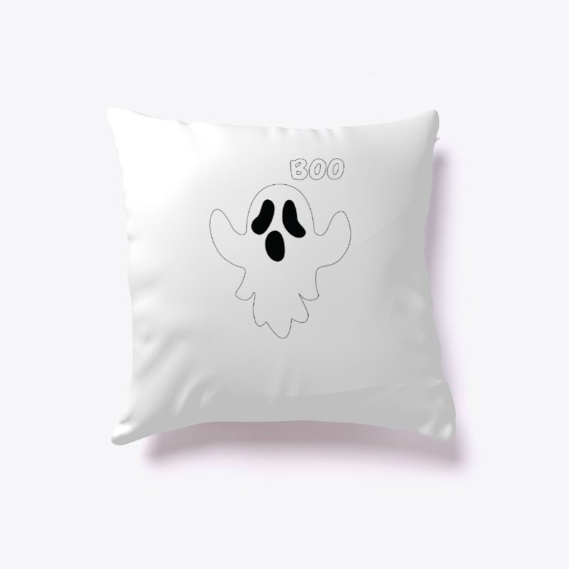 Happy Halloween scary ghost and pumpkin