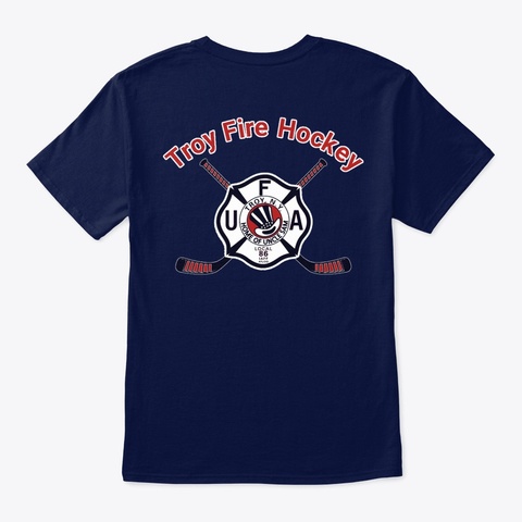 Crew Neck T Shirt Navy T-Shirt Back