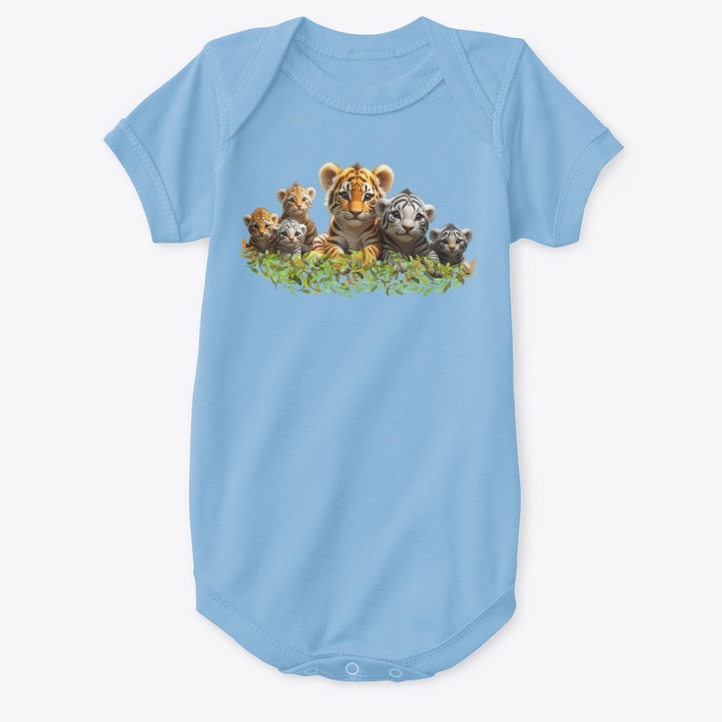 Family of Tiger cubs