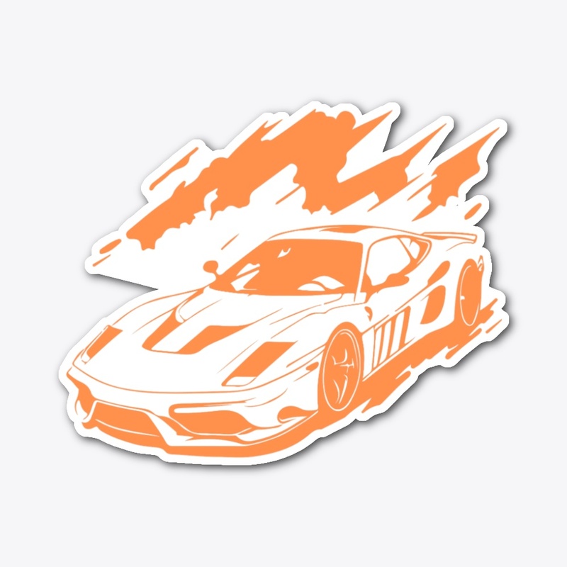 Speeding Flames Supercar