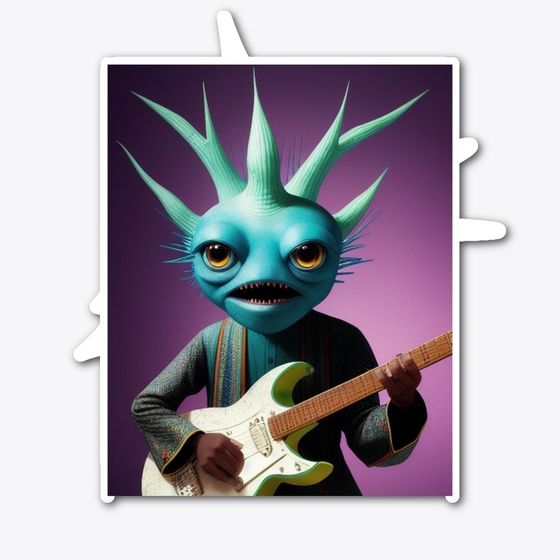 Very Strange Creature Jamming on Guitar