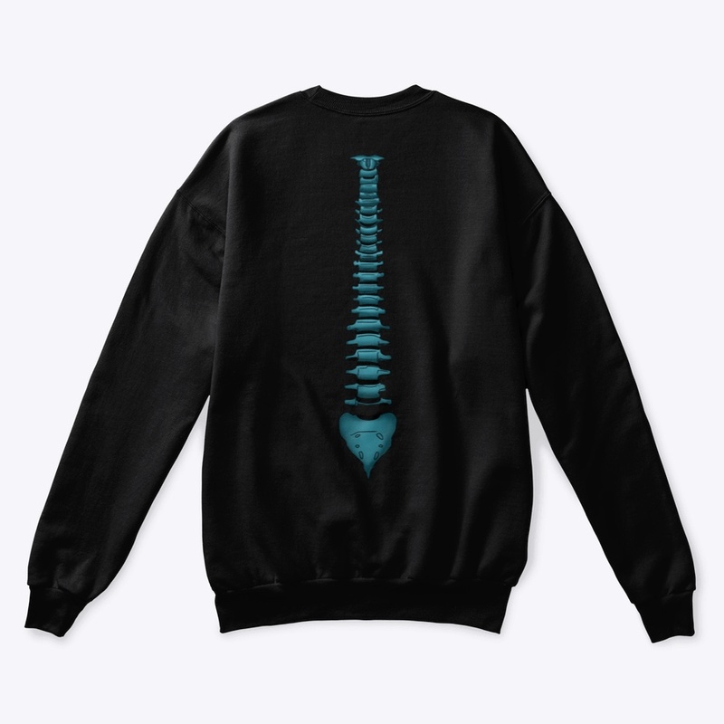 Hand Drawn Brain and Spine Crewneck 