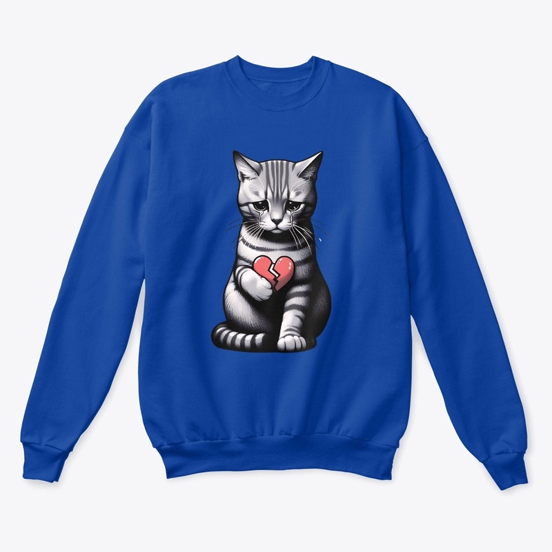 Midnight Heartbroken Kitty Tee