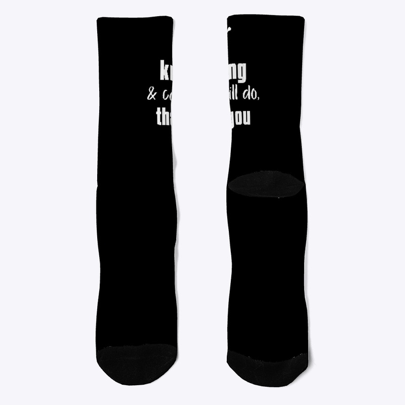 Knitting And Cats Will Do - white