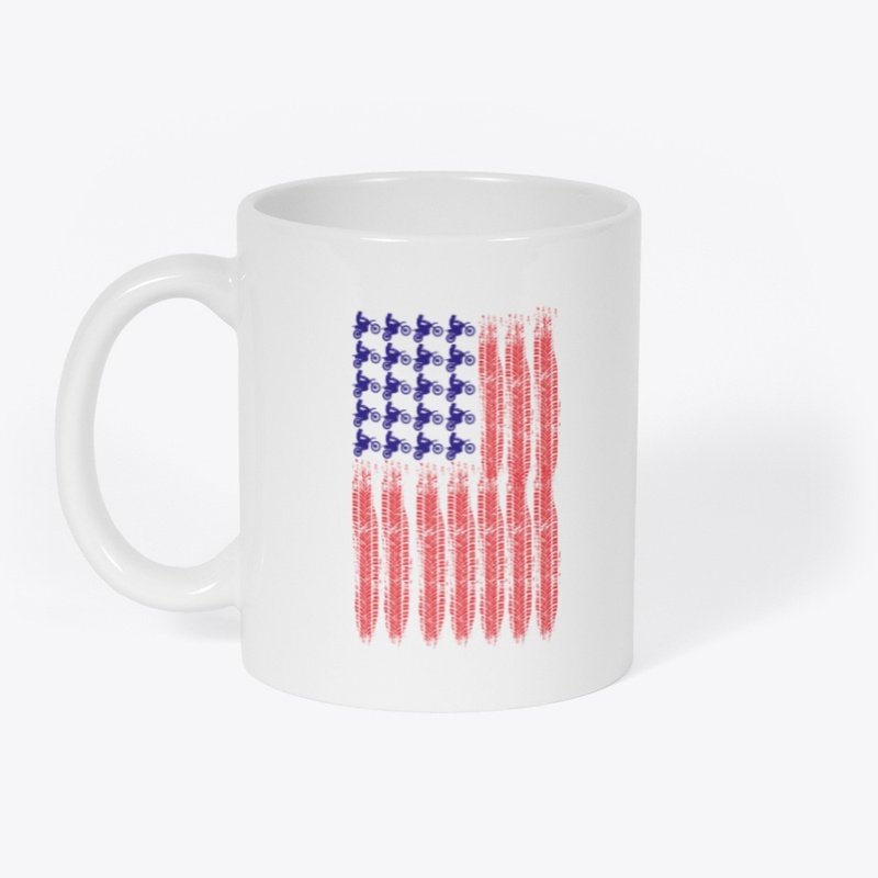 Motorcycle Tribute to the American Flag