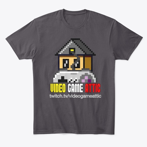 Vga Logo Design T Shirt Heathered Charcoal  T-Shirt Front