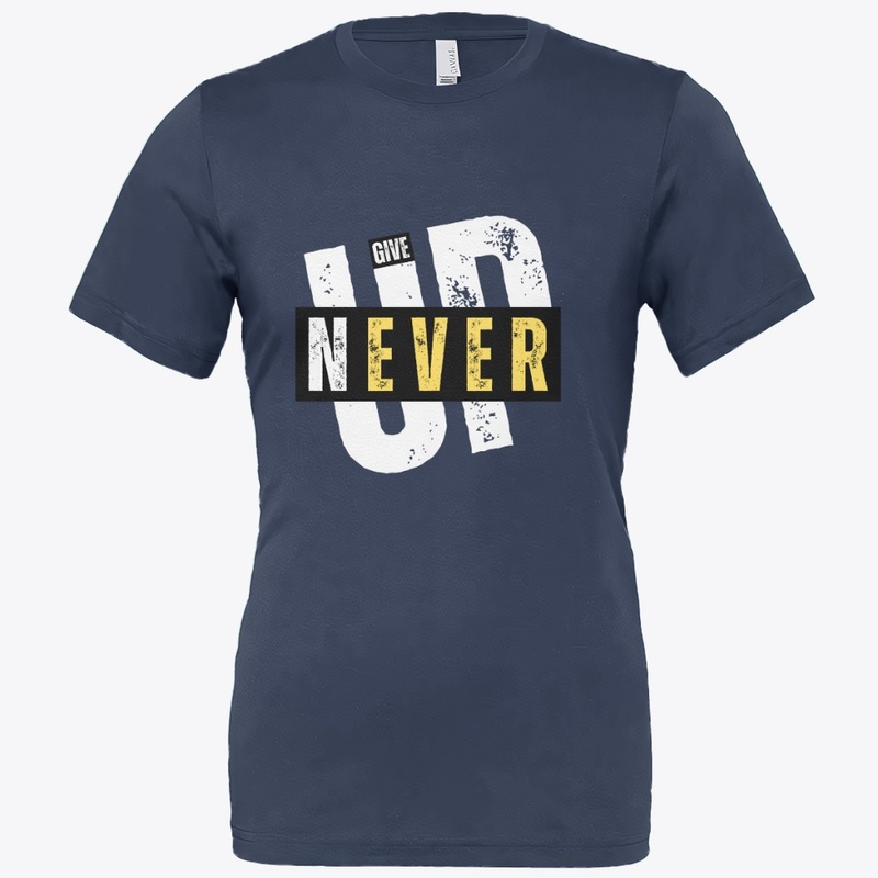 Never Give Up Bold Quote Design