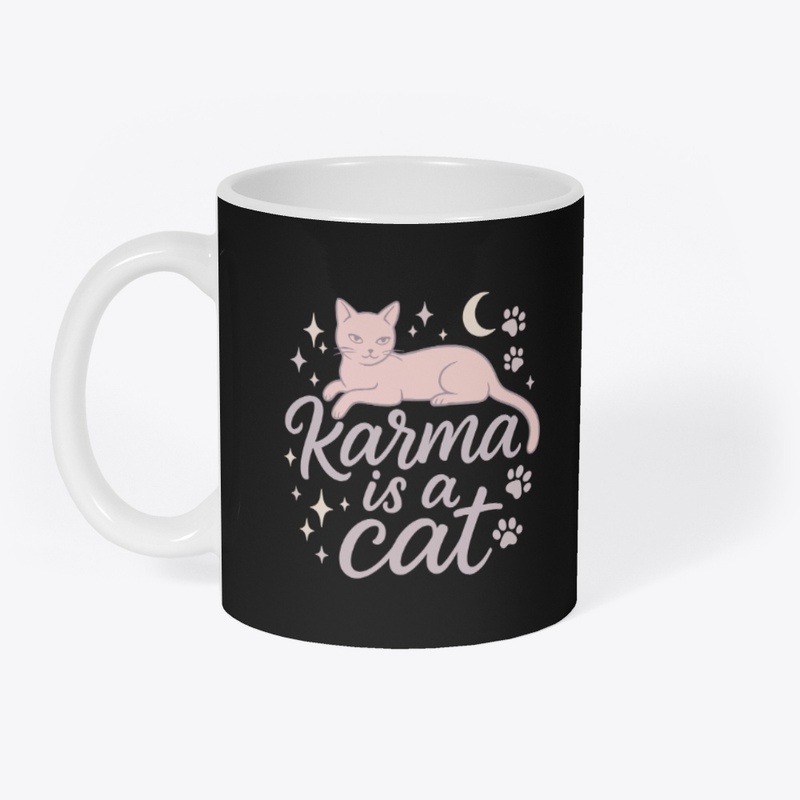 Karma Is a Cat Pastel Art Gift