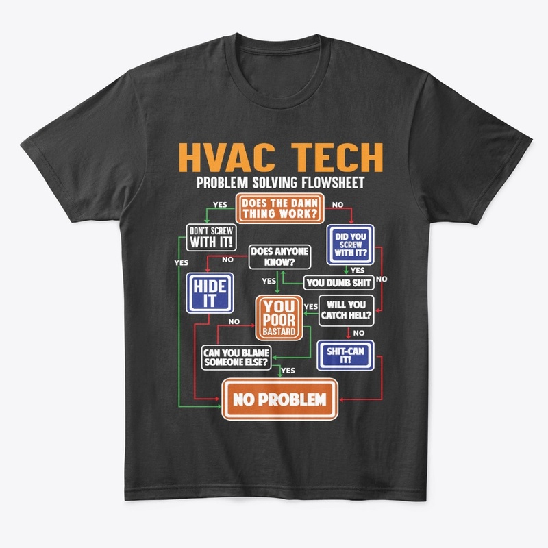 Funny HVAC Tech Gift Solving Flowsheet