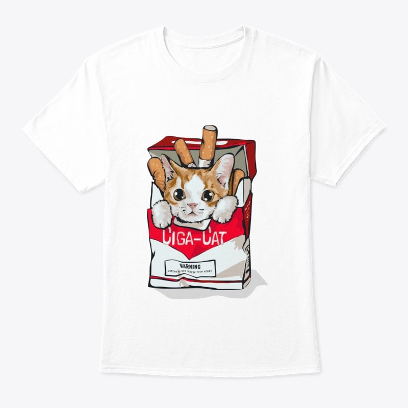 Cute cat printed unisex t-shirt.