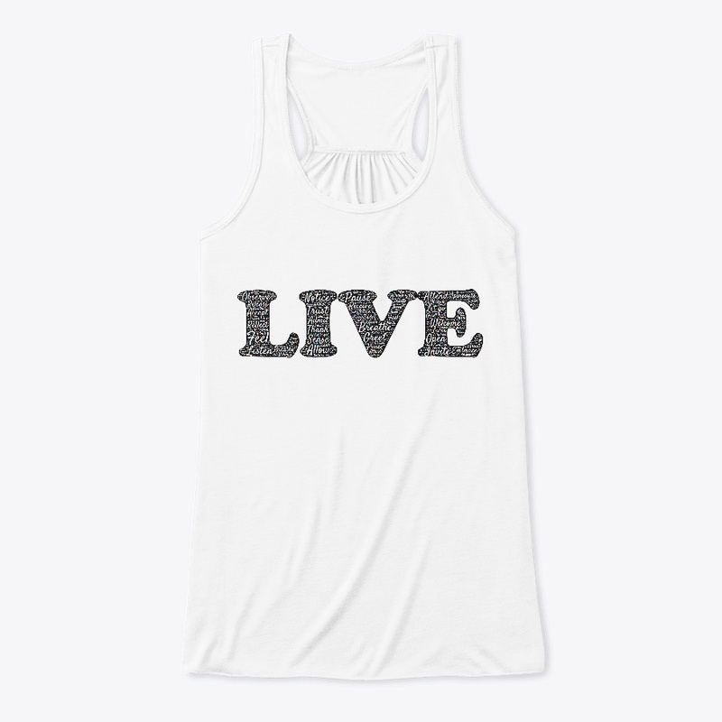 yoga tanktop / LIVE vibe shirt
