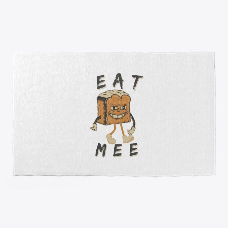 Eat me cartoon bread t-shirt design 