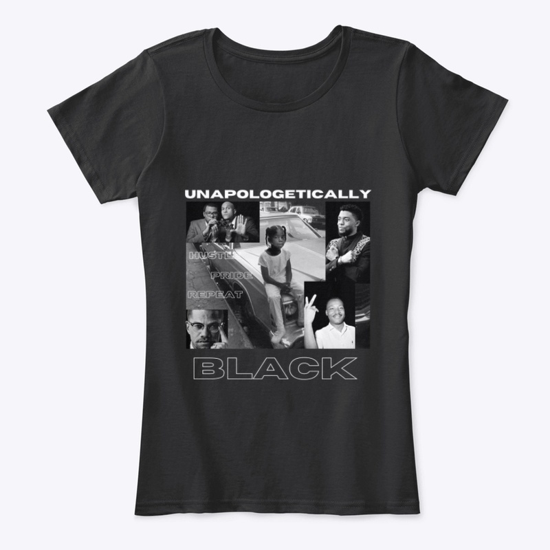WOMENS UNAPOLOGETICALLY BLACK T-SHIRT 
