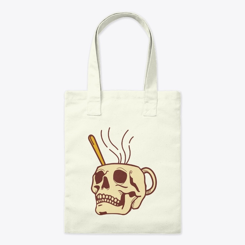 Cup skull hot sticker