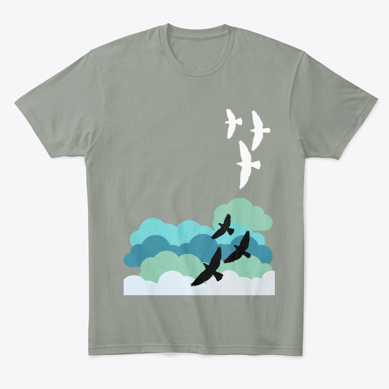 Harmonious Flying Birds Nature T Shirt 