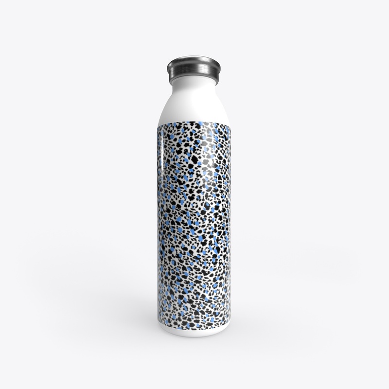 Blue spots leopard print 