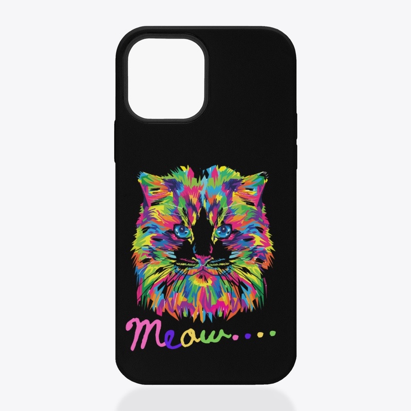 MEOW Cute & Playful Cat- T-Shirt design