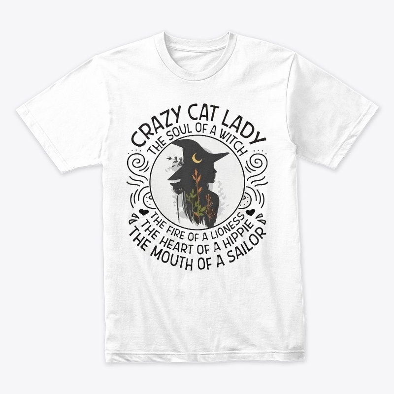 Crazy Cat Lady Catlover Witch Halloween 