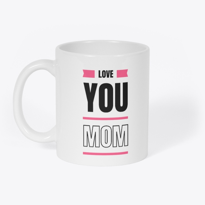 Love you mom printed t shirt