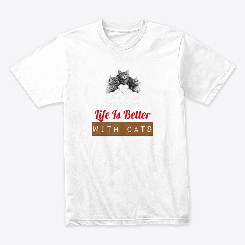 Life Is Better With Cats T-Shirt-Cup..