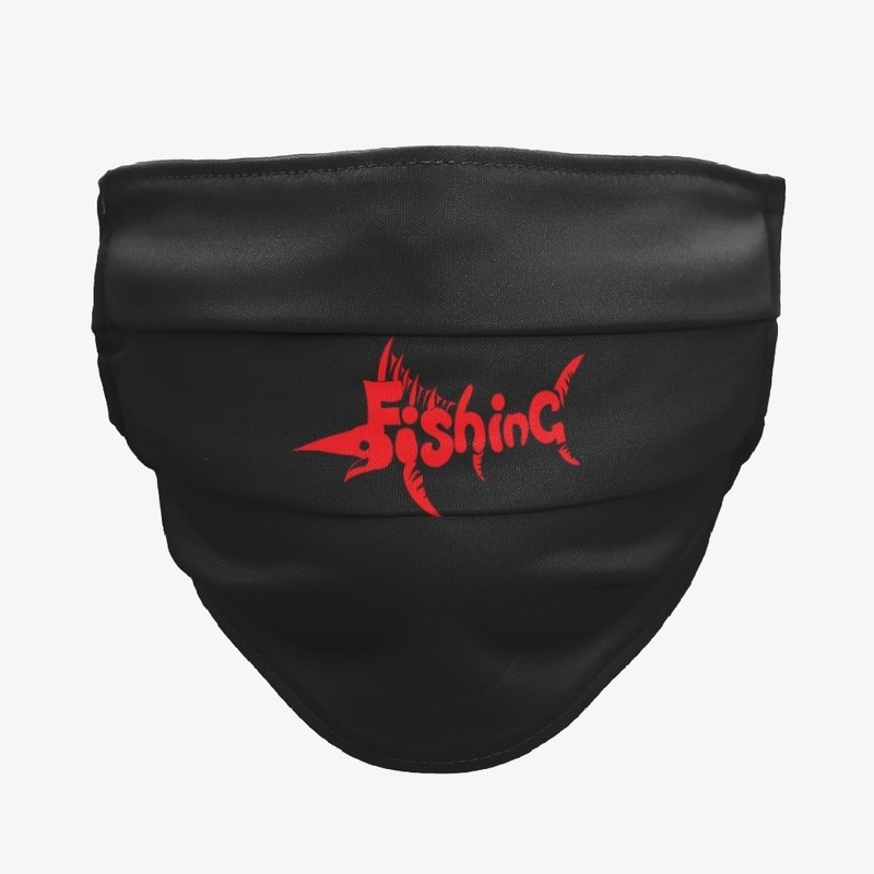 Red fishing funny logo