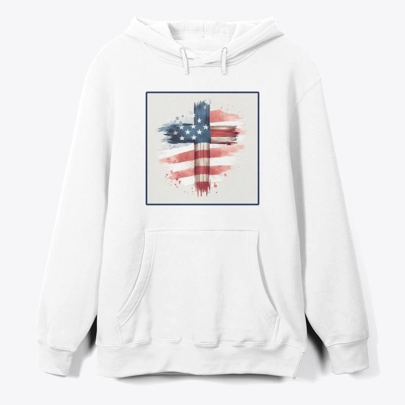 Flag Cross July 4th Tee