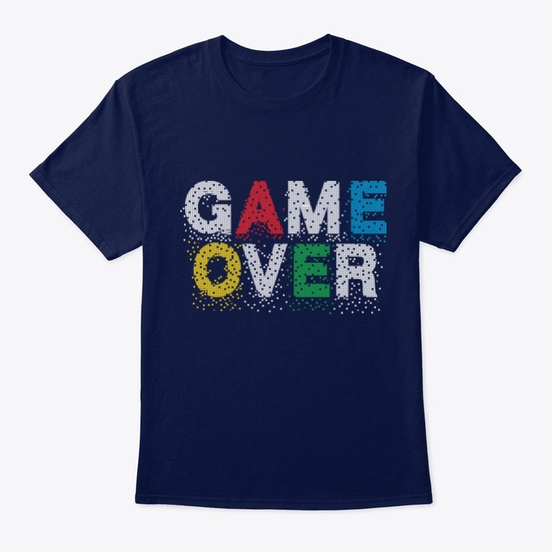 Game over pixel logo