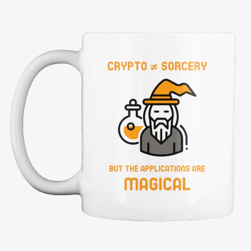 Crypto ≠ sorcery but magical (orange)