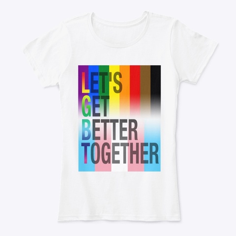 Lgb Together White T-Shirt Front