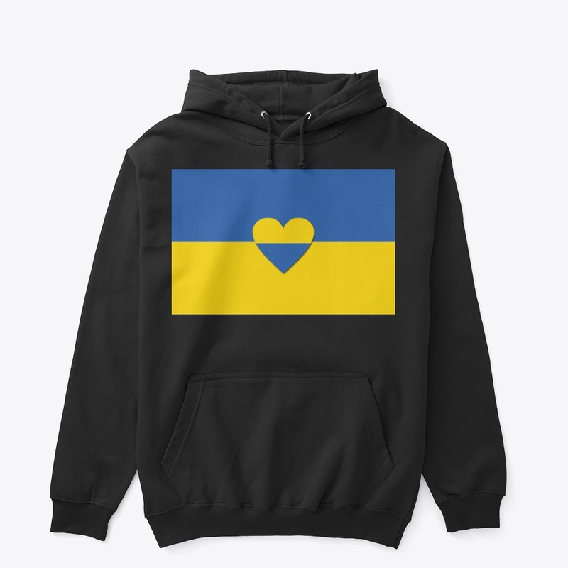 Ukrainian Flag with Heart