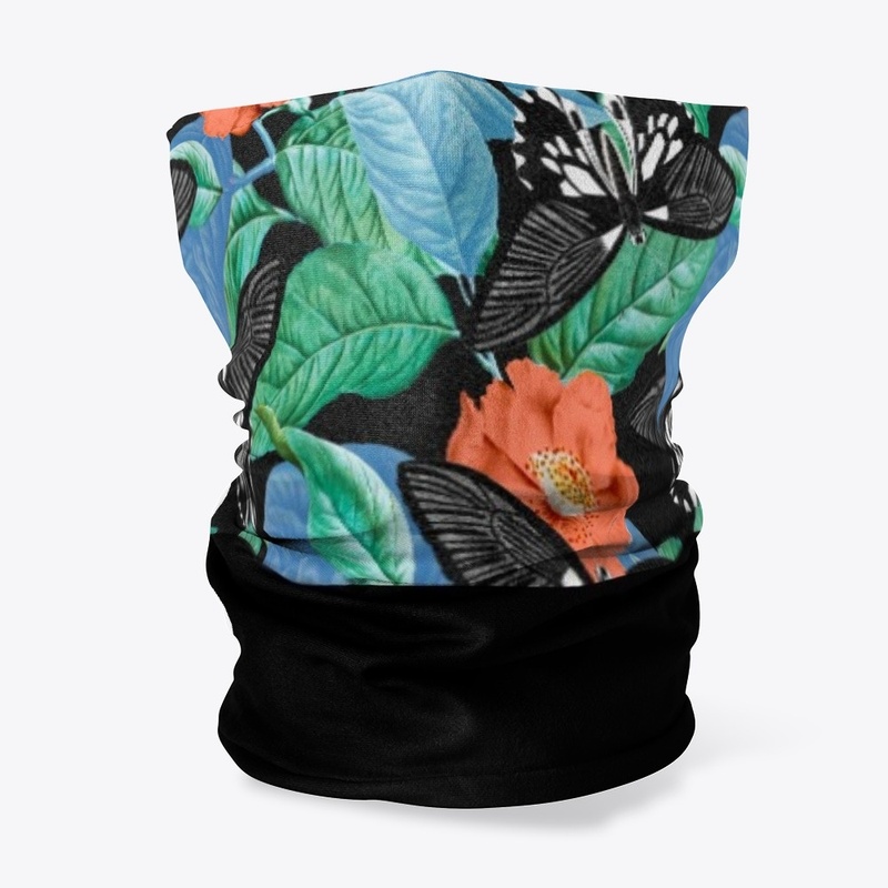 Tropical Floral Scene 