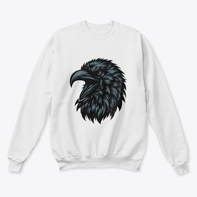 Fierce Crow Head Illustration