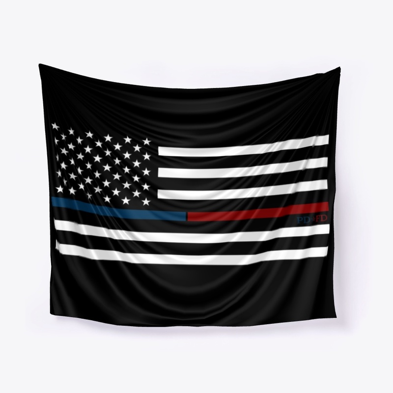 Horizontal Blue and Red Flag