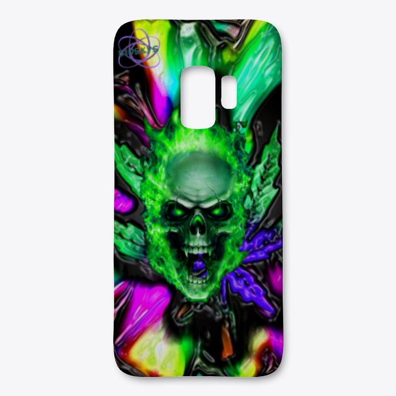 Psychedelic Green Skull