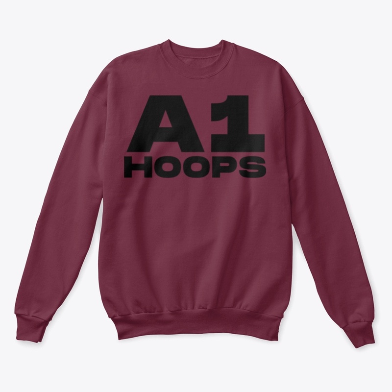 A1 Hoops Black Logo Crewneck
