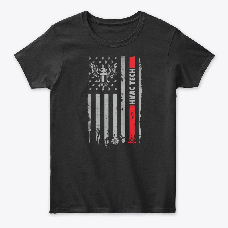 Proud American HVAC Tech Shirt 