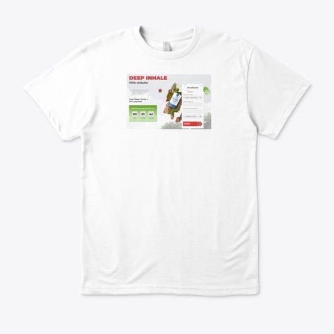 Deep Inhale Cena White T-Shirt Front