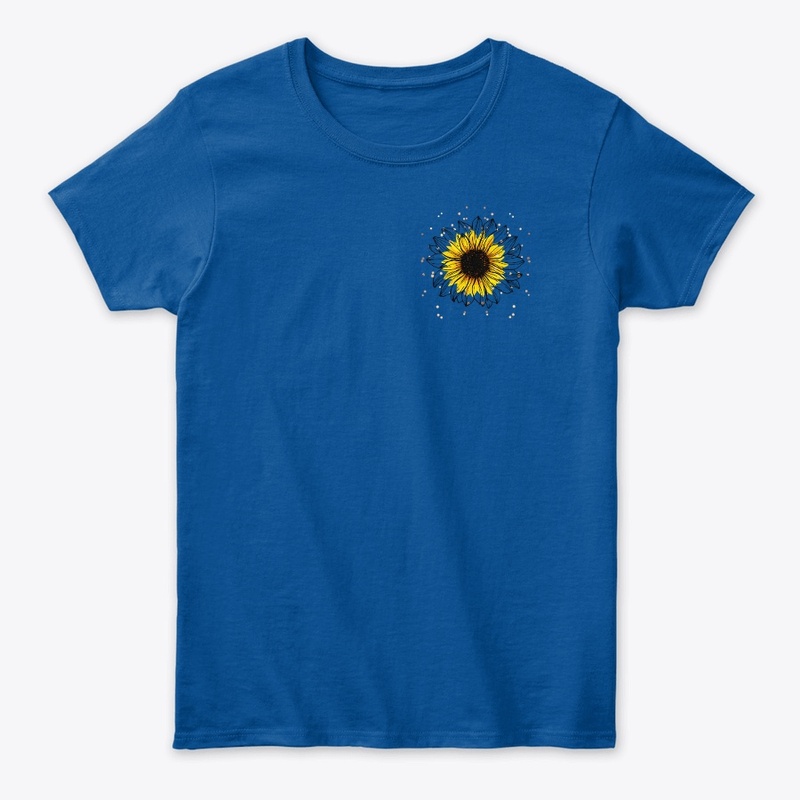 Vintage Sunflower Gold Glitter Splatter
