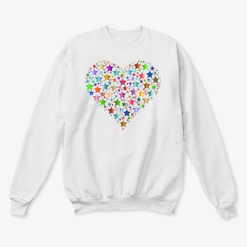 colorful stars heart shape