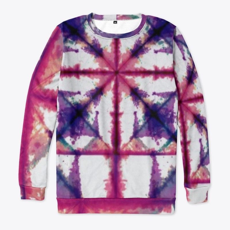 Pink and Blue Shibori Tie Dye