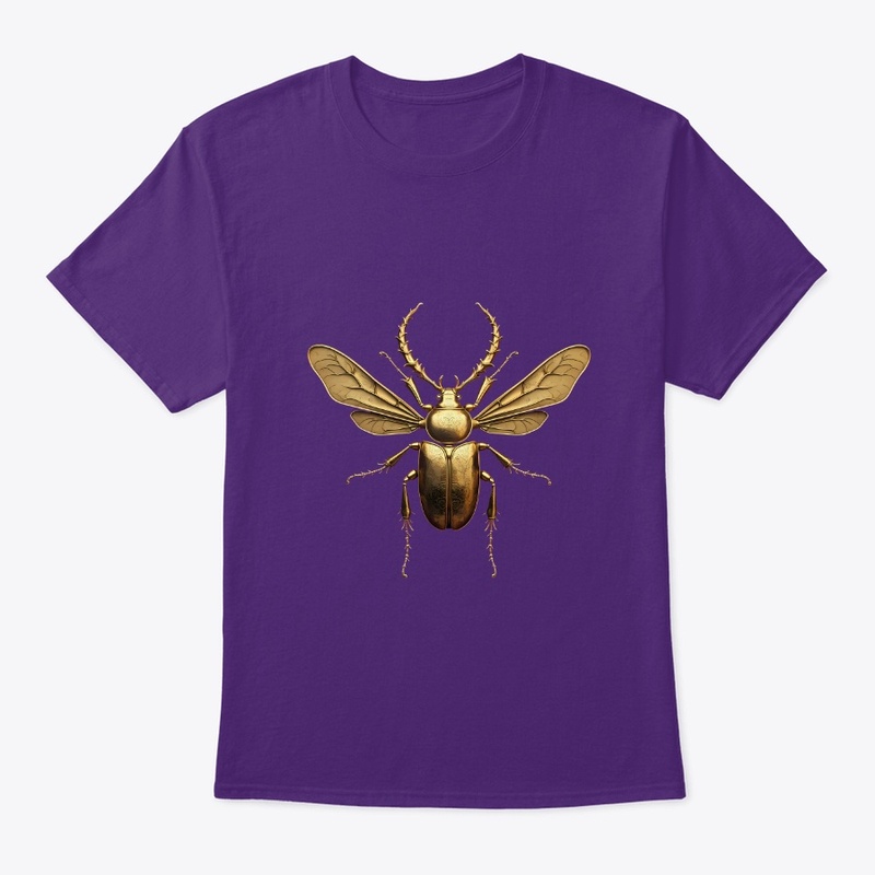 golden egyptian scarab with wings