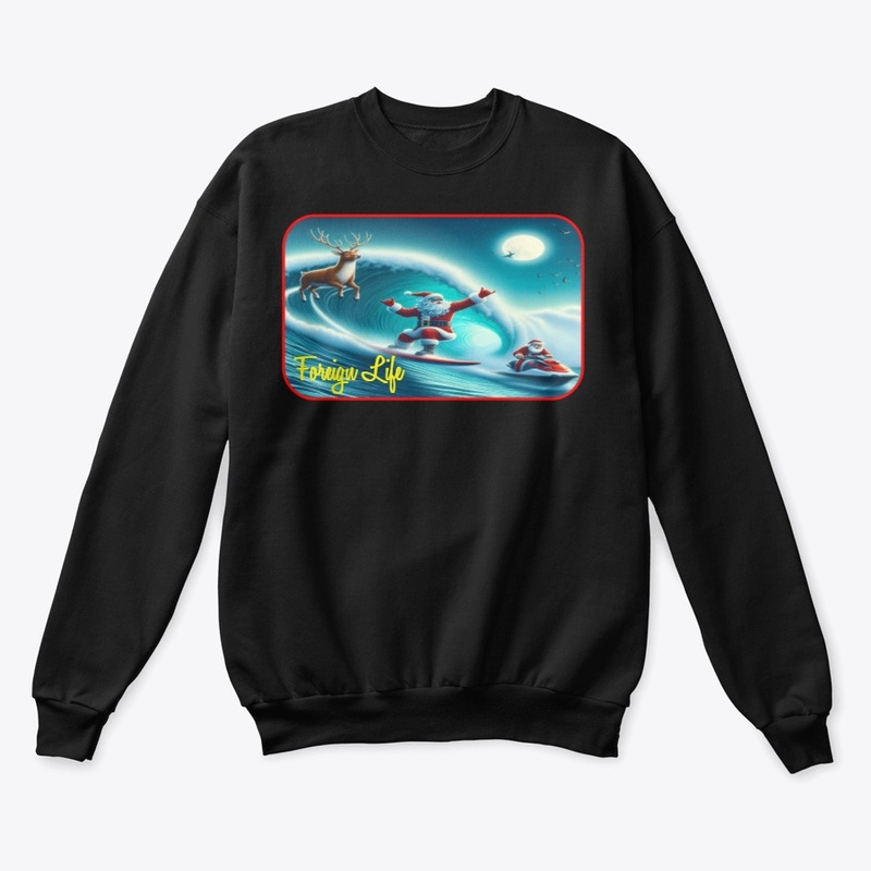 Foreign Life Santa Claus Surfing