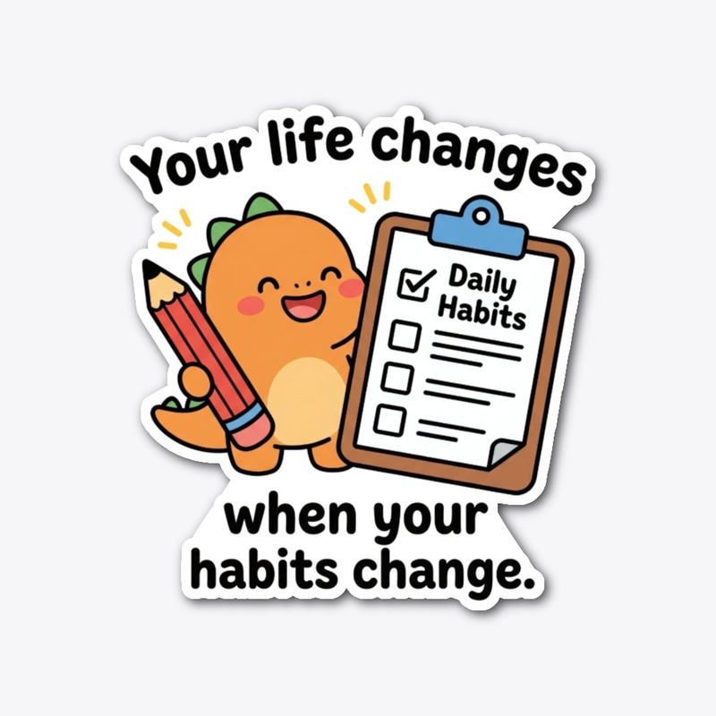 Build better habits Cute Dinosaur